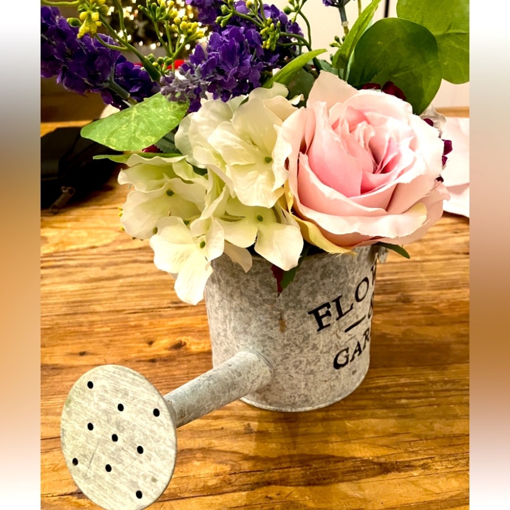 Floral Accent Watering Can - Picture 3 of 3